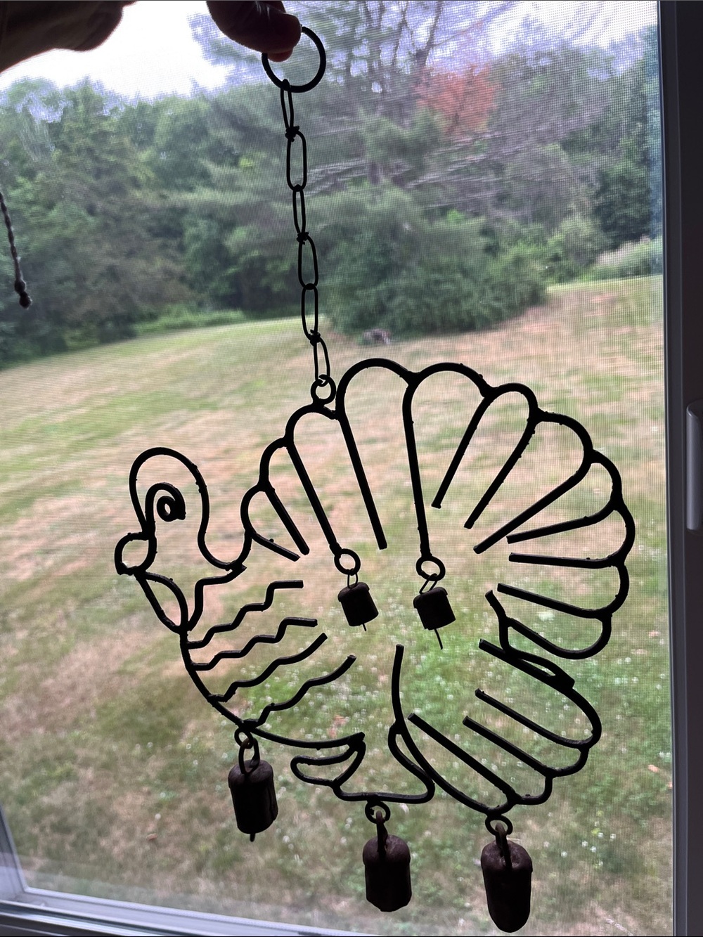 Metal turkey bell
 chimes- farmhouse rustic